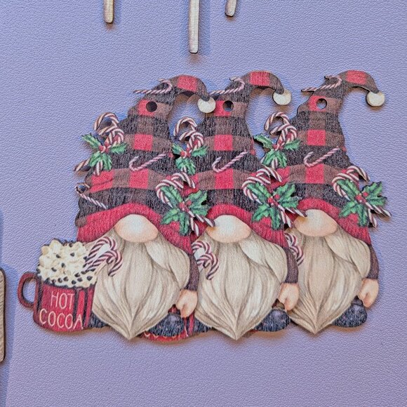 Never used Set 24 Christmas ornaments / Gift tags, 8 different Hot Cocoa designs - Picture 5 of 11